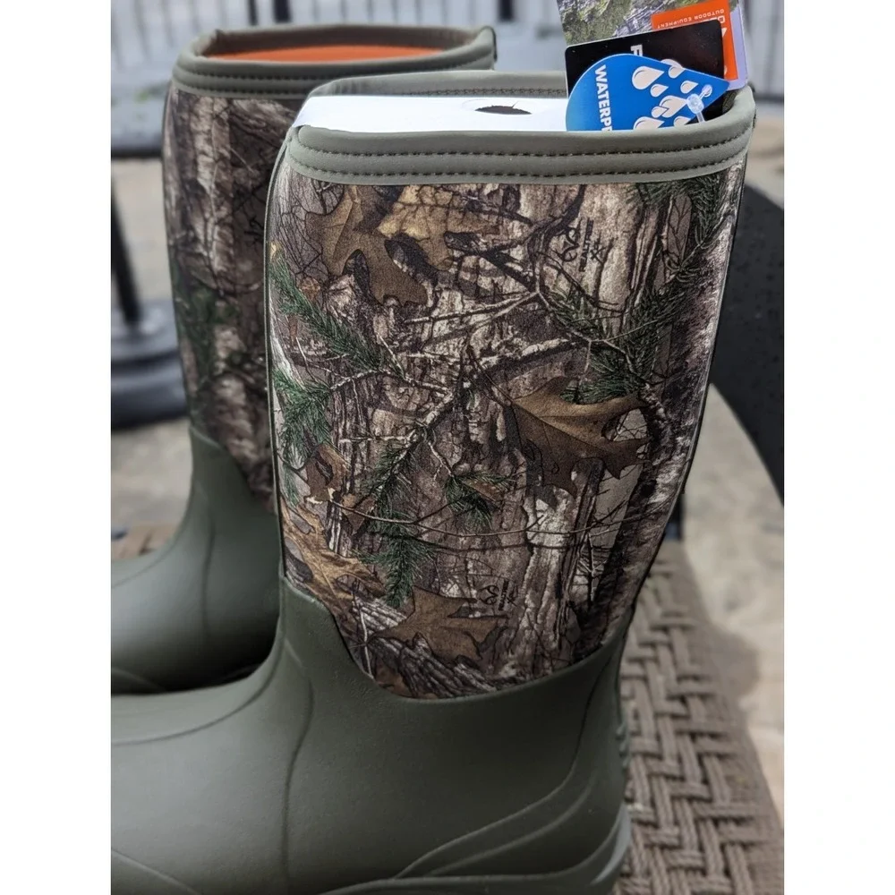 Coastal Camo Realtree Hunting Boots Waterproof Rubber Neoprene NIB Men's 13